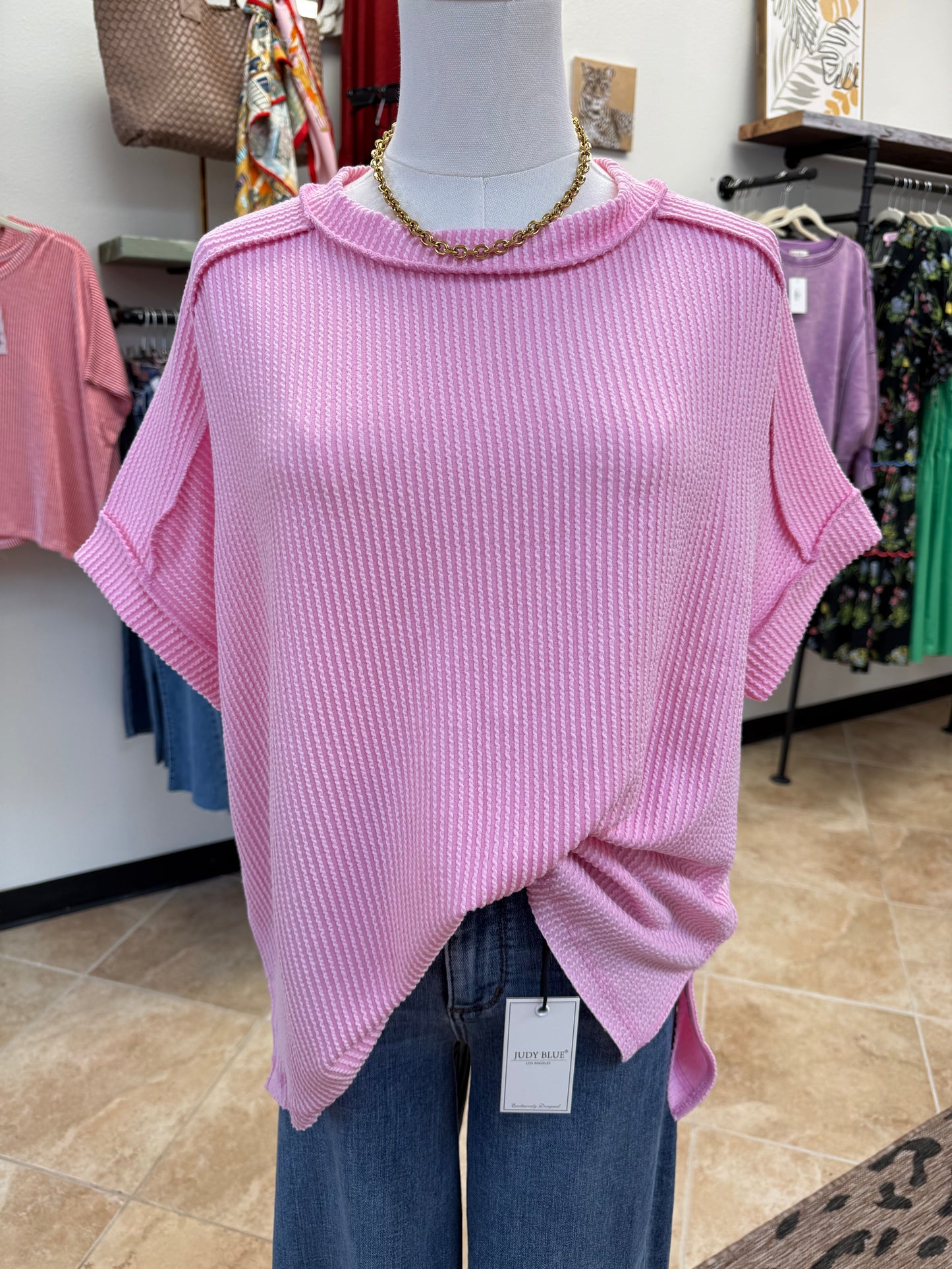 Customer Fave Every Day Corded Crew- Light Pink