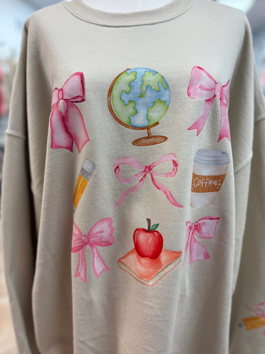 Coquette Teacher Sweatshirt