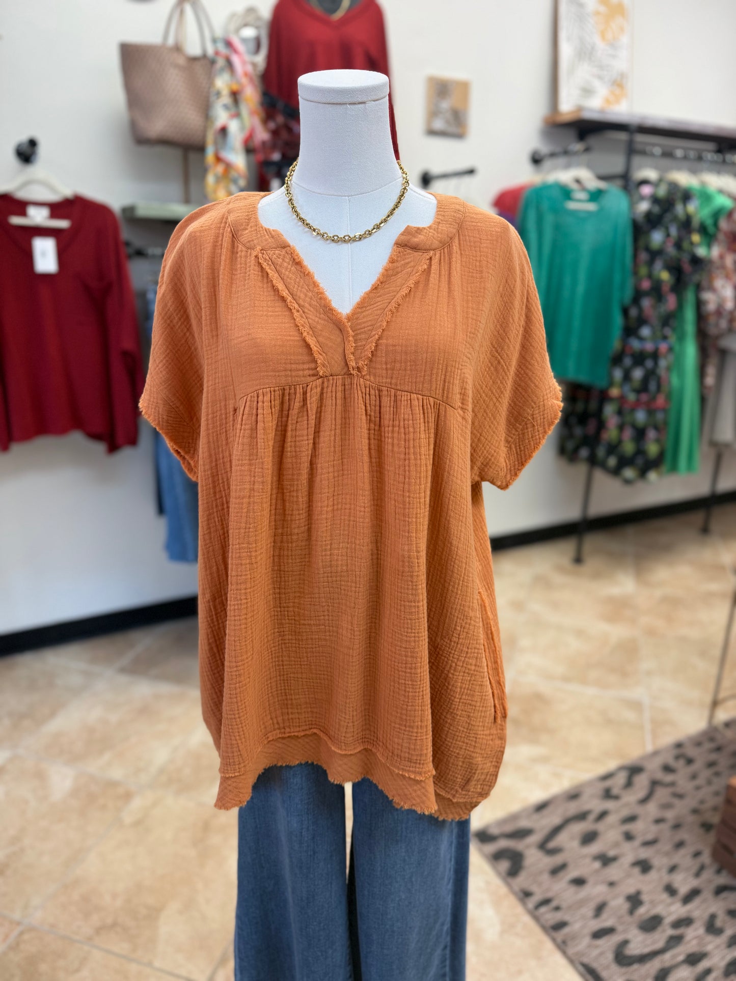 Sunkissed Ease Gauze Top