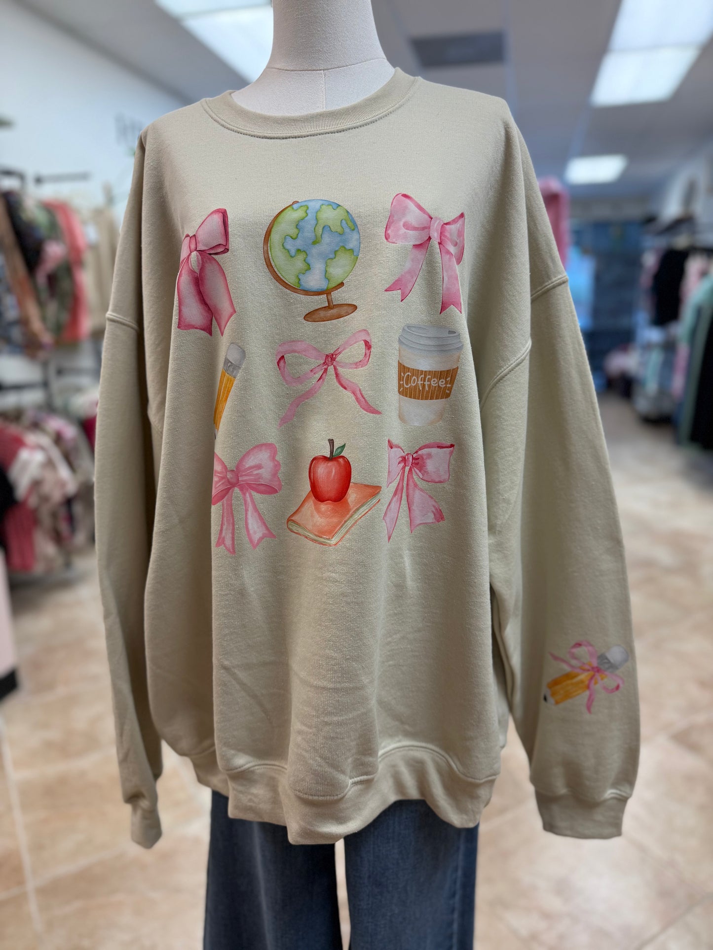 Coquette Teacher Sweatshirt