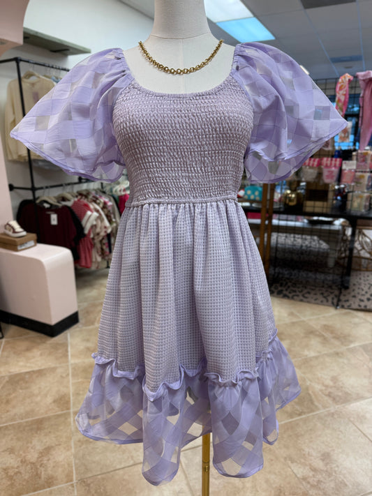 Lavender Whisper Organza Dress