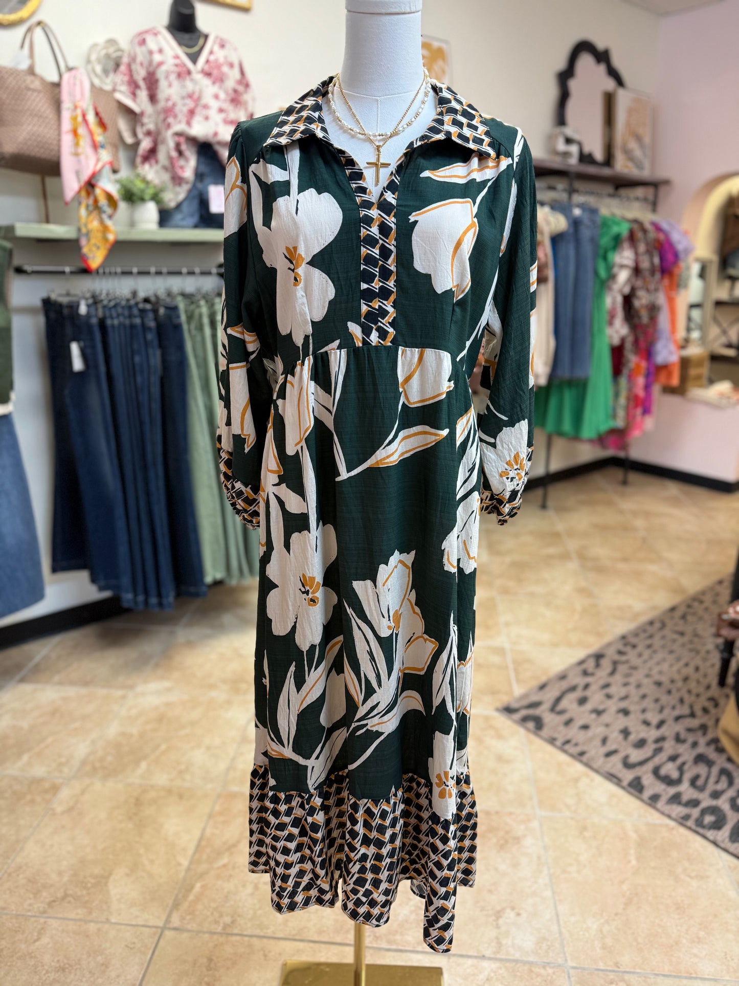 Winter Garden Midi Dress