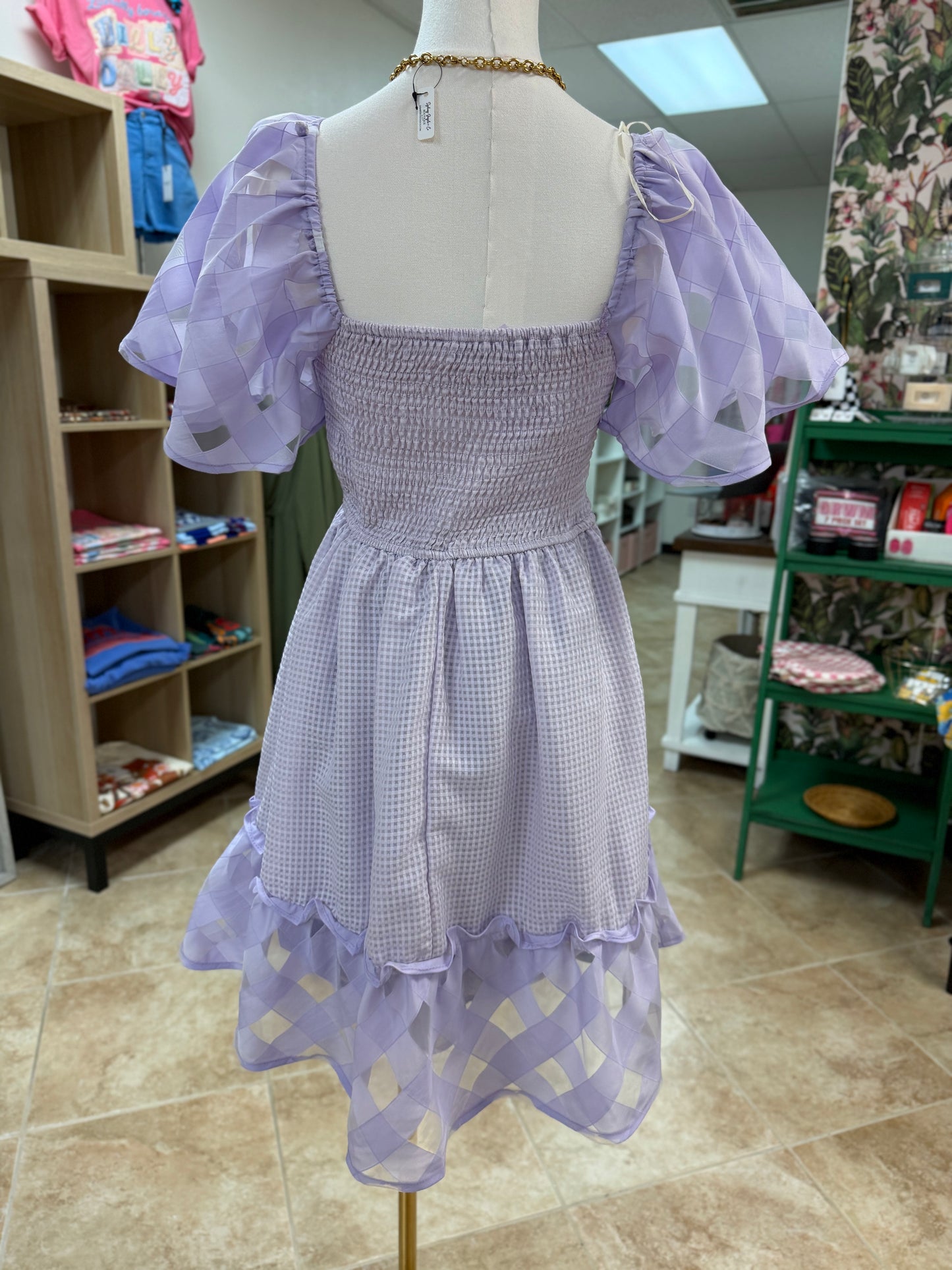 Lavender Whisper Organza Dress