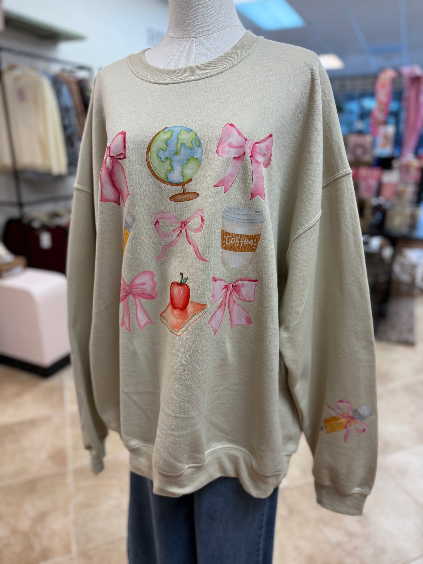 Coquette Teacher Sweatshirt