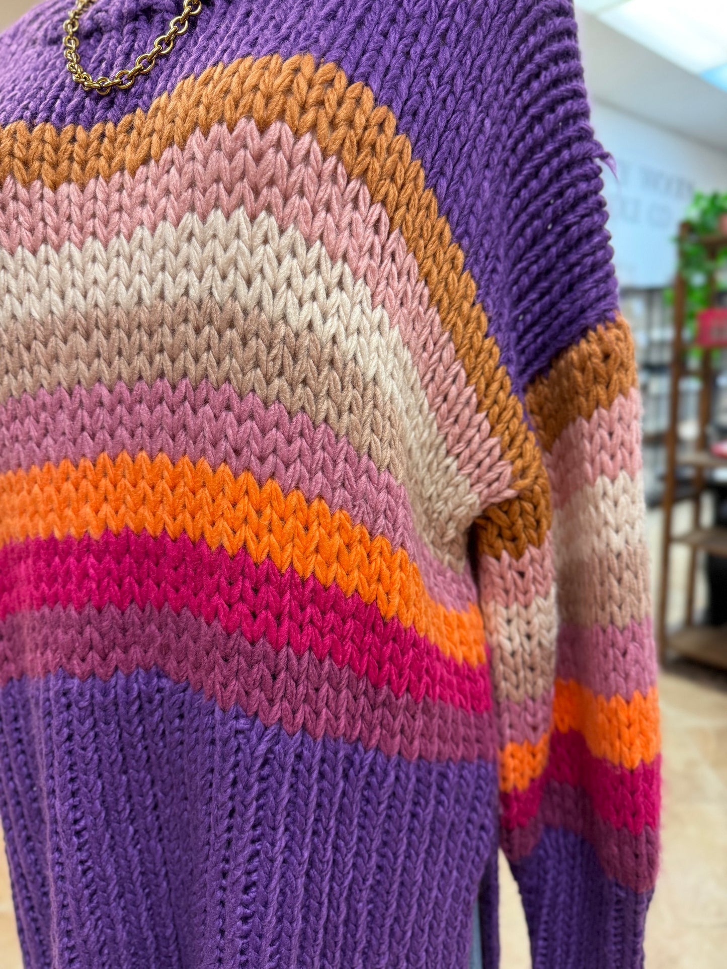 Purple Blakeley Knit Sweater