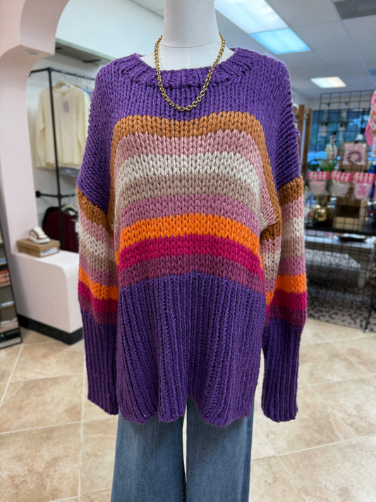Purple Blakeley Knit Sweater