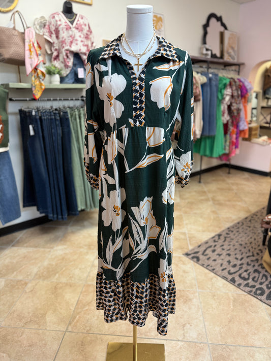 Winter Garden Midi Dress