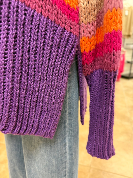 Purple Blakeley Knit Sweater