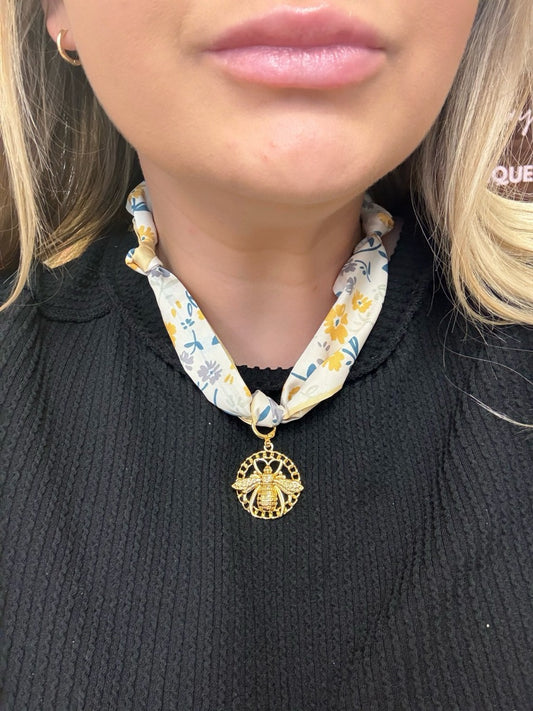 BEE Happy Scarf Charm Necklace