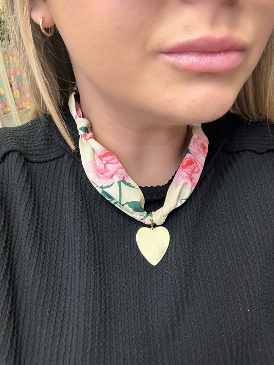 Life Is Good Scarf Charm Necklace
