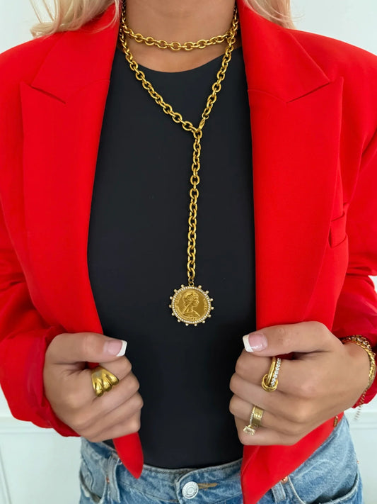 Extra Long Coin Necklace