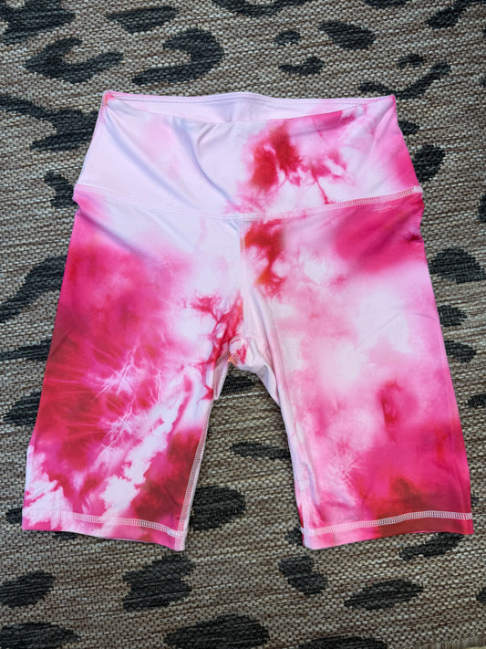 Pink Tie Dye Biker Shorts
