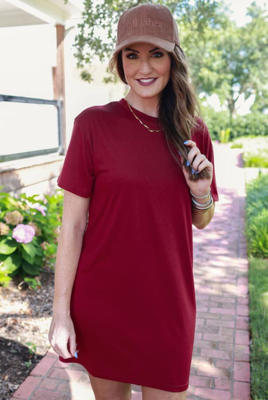 Maroon Tee Dress