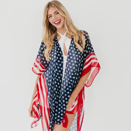 American Woman Flag Kimono