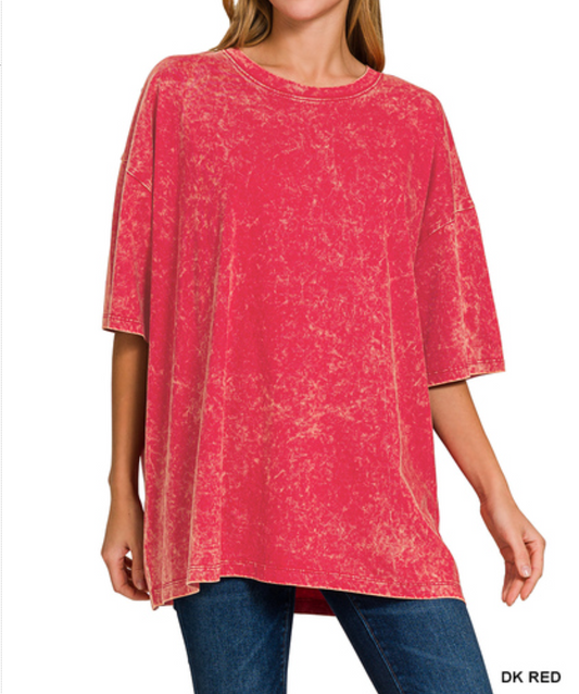 The Perfect Lived-In Basic Tee- Red