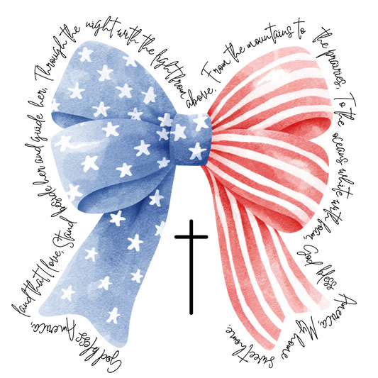 USA Coquette Bow Graphic Tee
