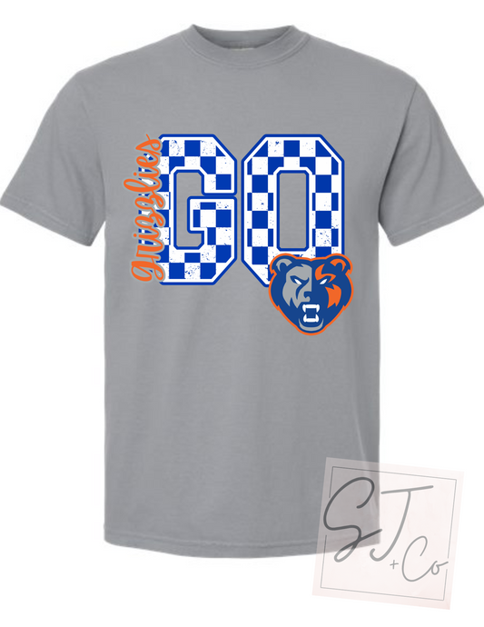 Checker Print Grizzlies Tee