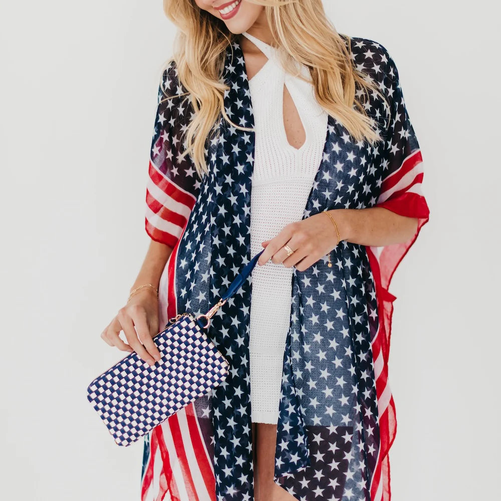 American Woman Flag Kimono