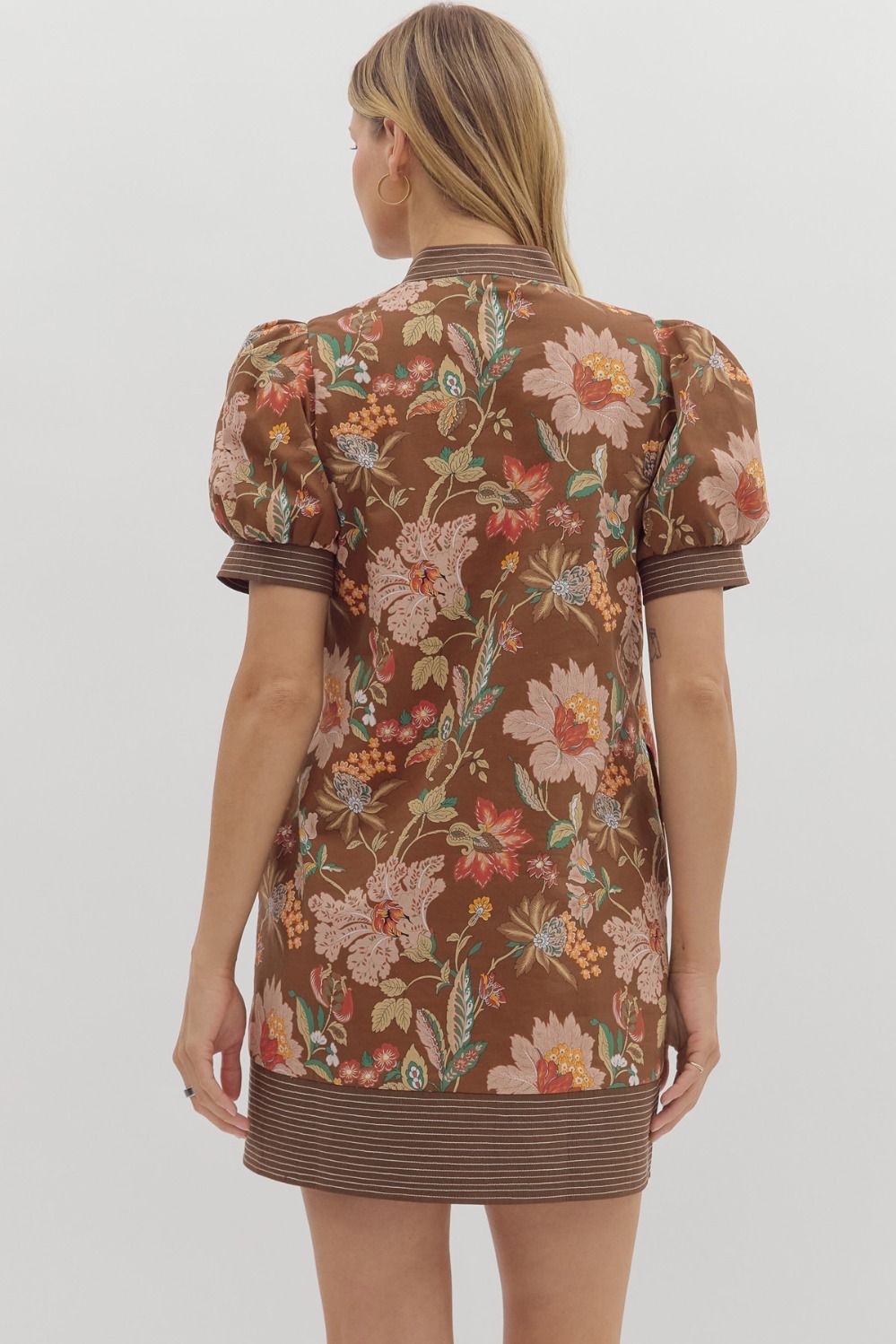 Autumn Reverie Floral Mini Dress
