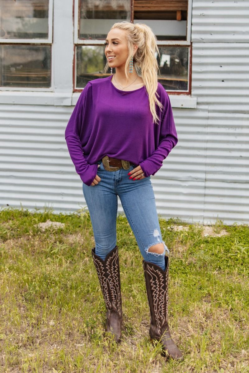 Purple Hacci Tunic Top