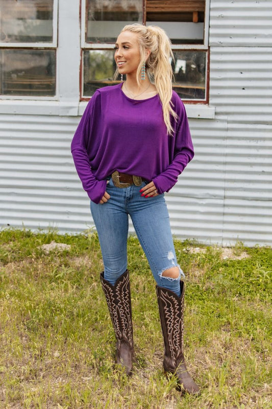 Purple Hacci Tunic Top