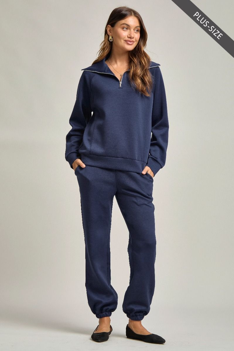 Long Sleeve Matching Navy Set